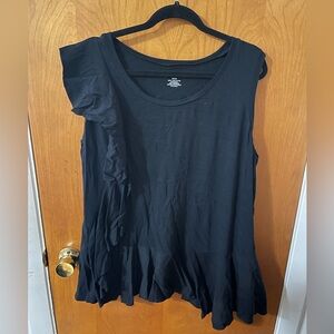 Black half shoulder blouse